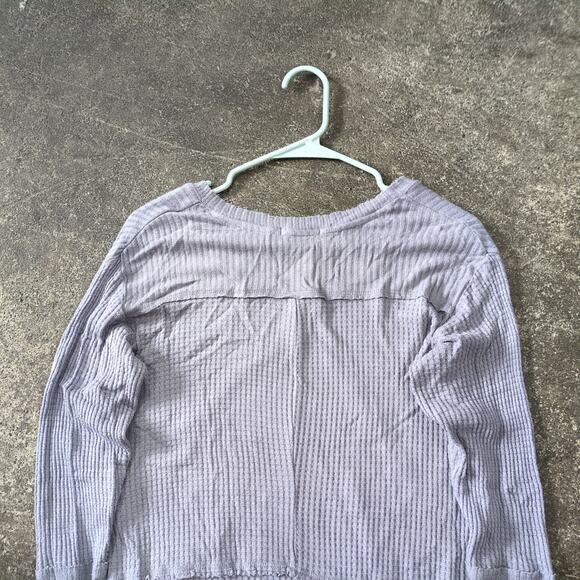 It's Our Time Sweater Womens XL Gray Ribbed Distressed Relaxed Long Sleeve - Picture 4 of 8